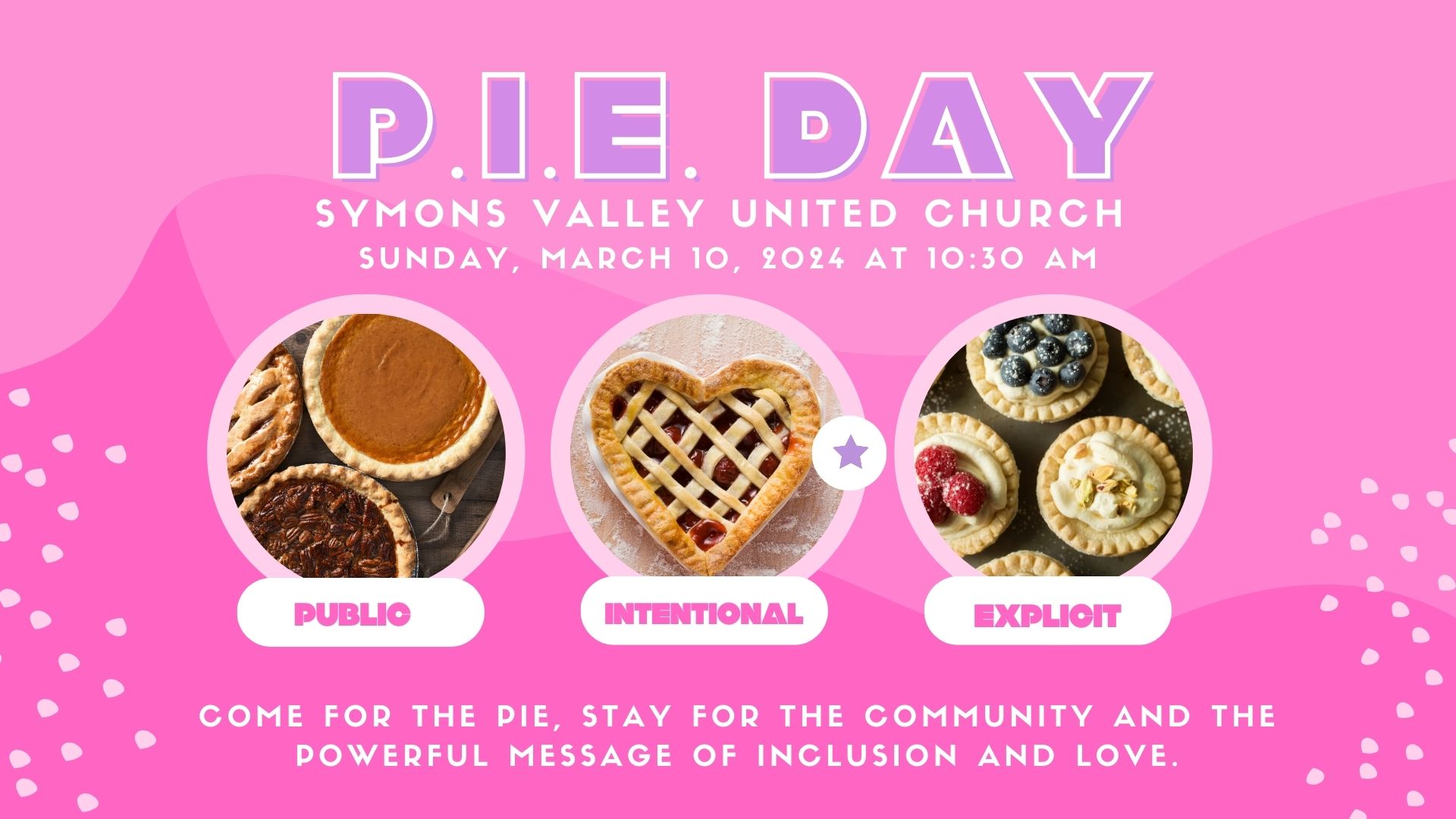 P.I.E. DAY 2024 - Symons Valley United Church